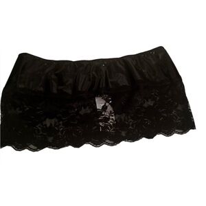 Iefiel NWT lace and pleather mini skirt lingerie